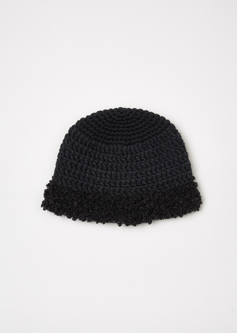 Furry bucket hat (Black)