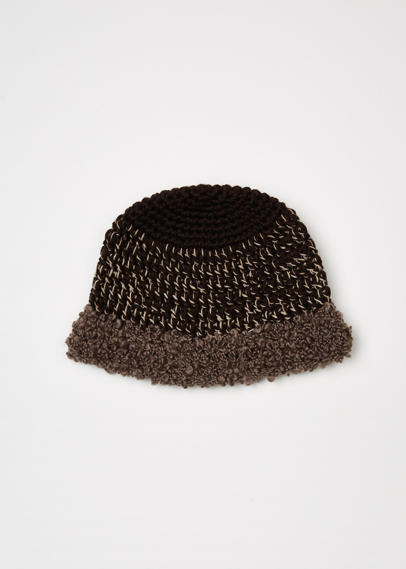Furry bucket hat (Brown)
