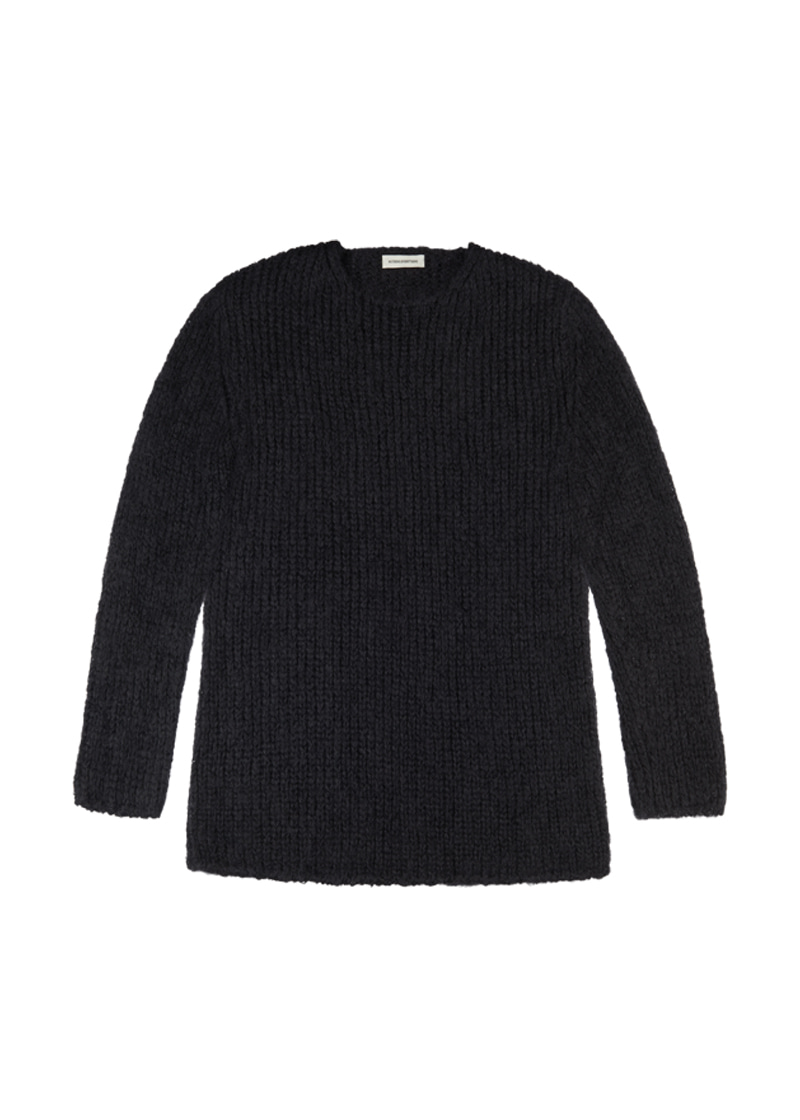 Oversized kid mohair sweater (Black)