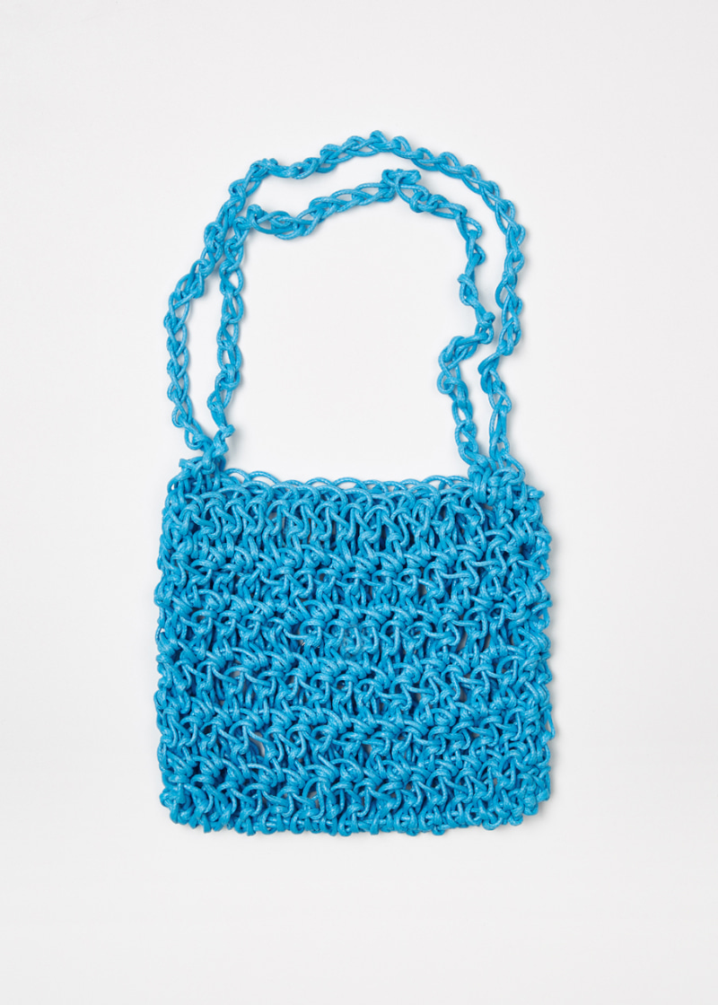 Inside out mini shoulder bag (Blue)