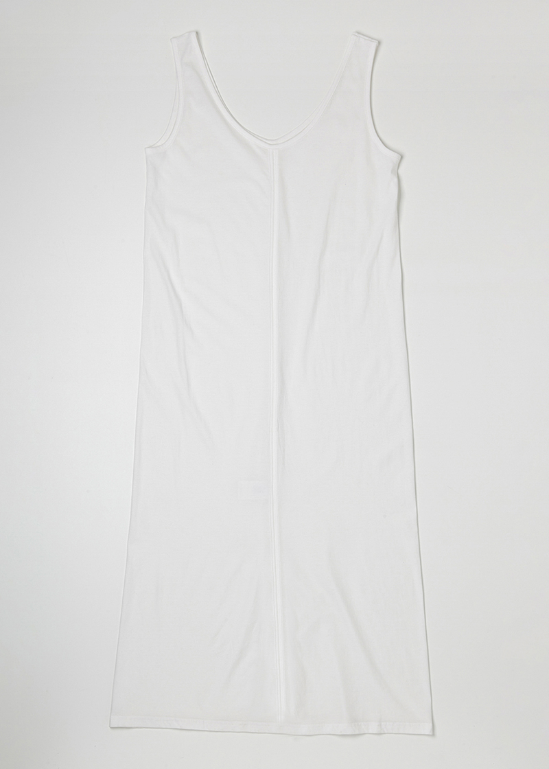 LONG JERSEY DRESS IN WHITE