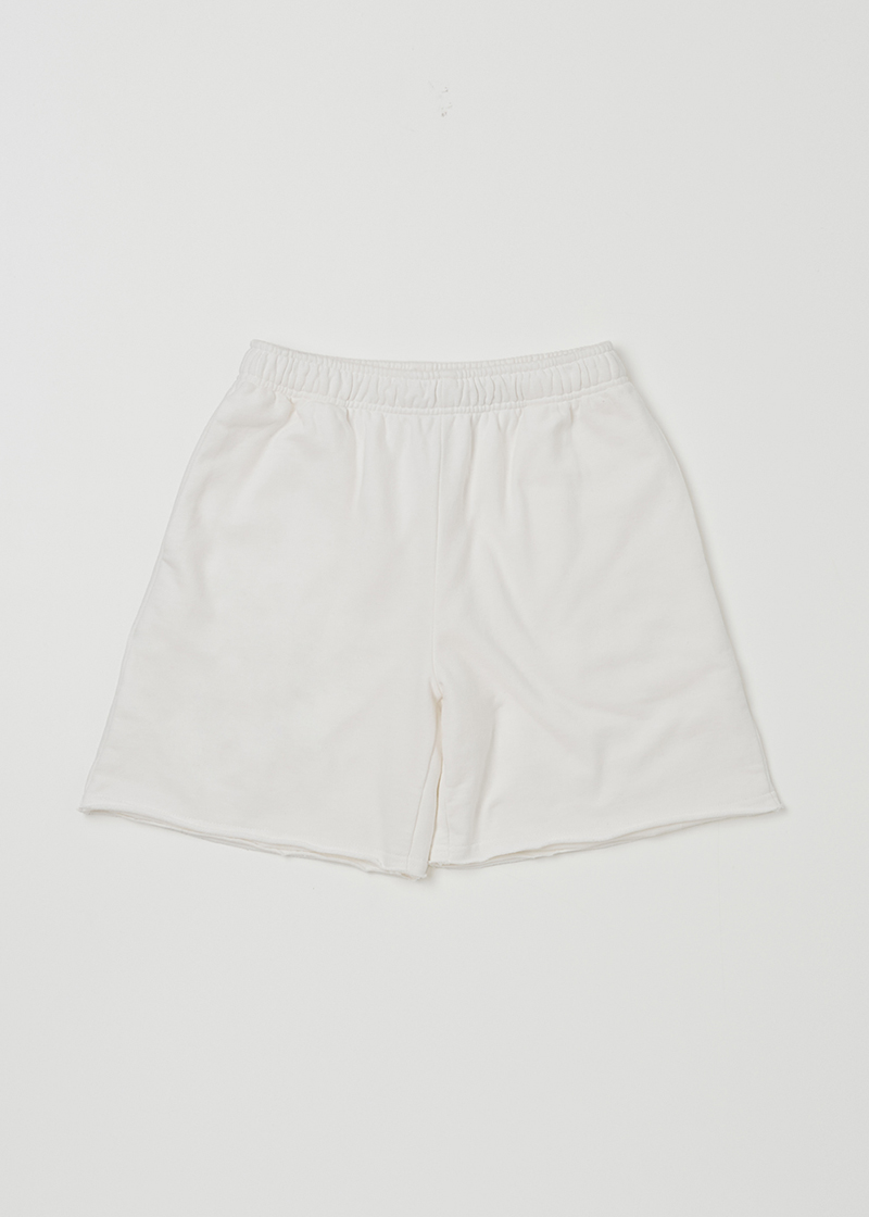 REVERSIBLE JERSEY SHORTS IN OFF WHITE