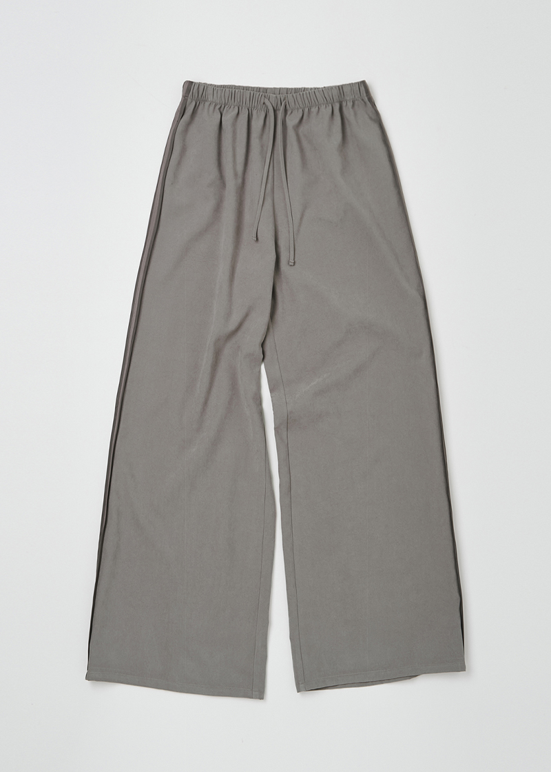 OUT SEAM WIDE PANTS IN GREY KHAKI