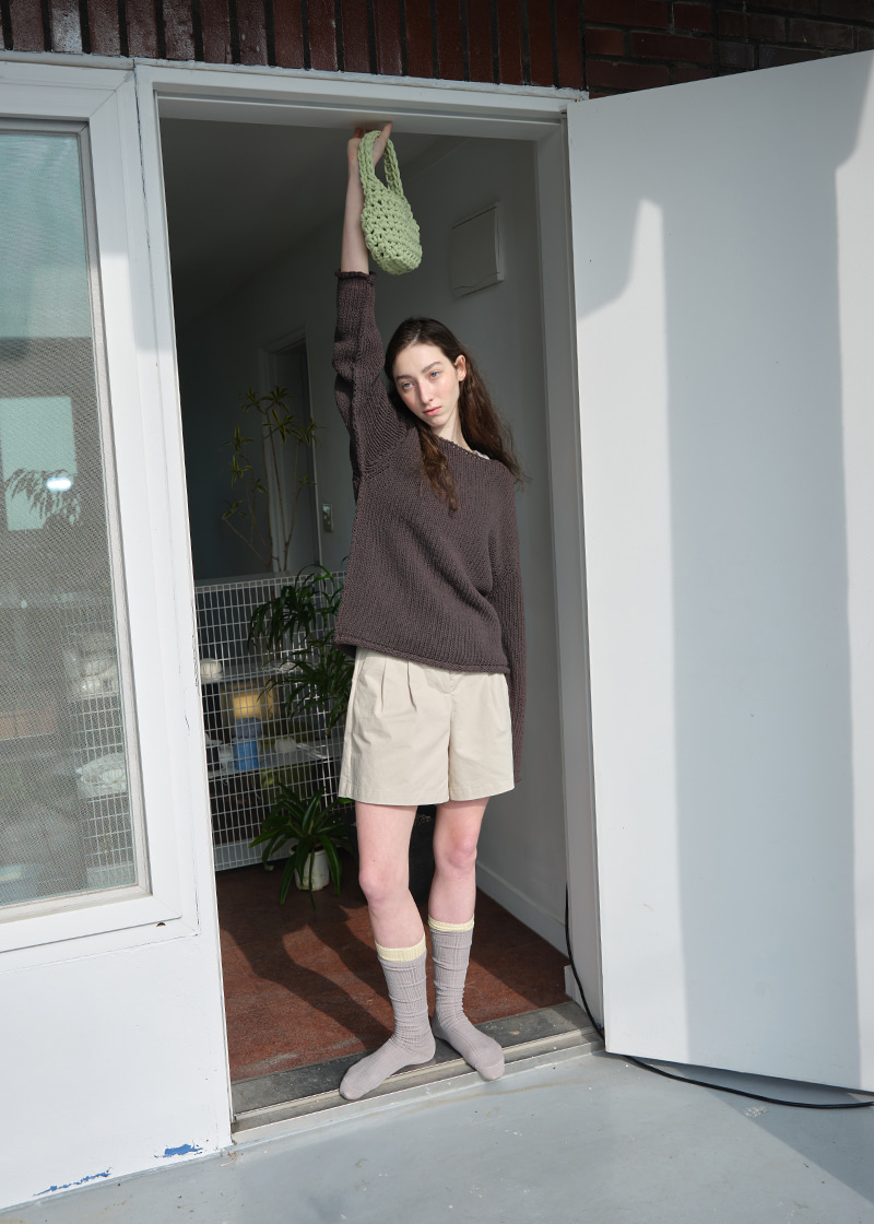 INSIDE OUT SWEATER IN CHARCOAL KHAKI