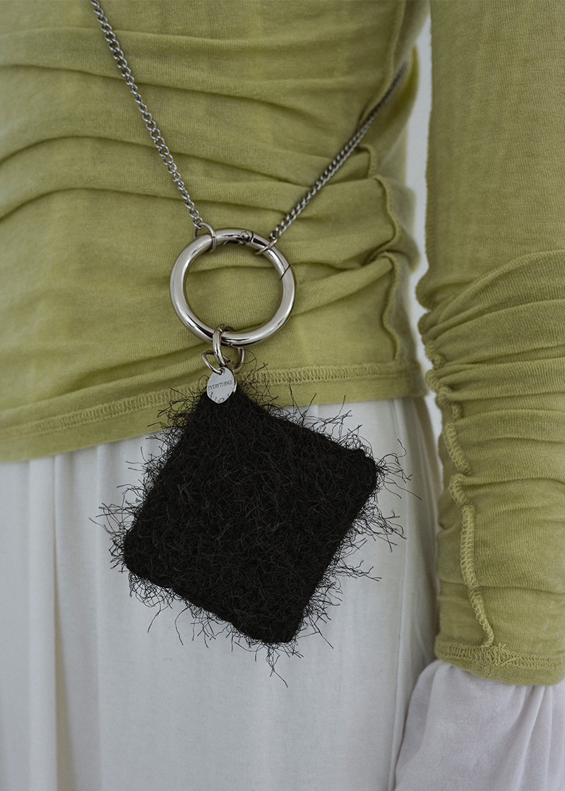 POUCH KEYRING IN BLACK