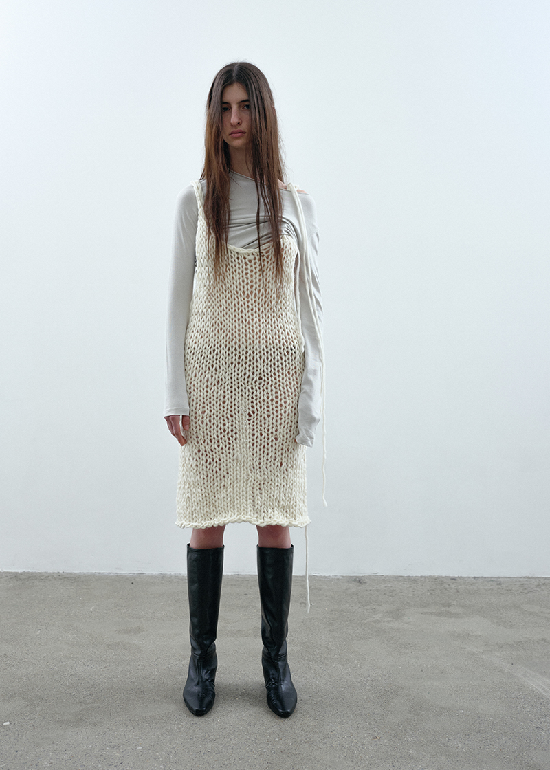 HANDCRAFTED DRESS IN IVORY